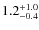 $\rm 1.2_{-0.4}^{+1.0}$