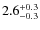 $\rm 2.6_{-0.3}^{+0.3}$