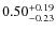 $\rm0.50_{-0.23}^{+0.19}$