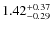 $\rm 1.42_{-0.29}^{+0.37}$