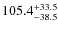 $\rm 105.4_{-38.5}^{+33.5}$