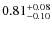 $\rm0.81_{-0.10}^{+0.08}$