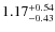 $\rm 1.17_{-0.43}^{+0.54}$