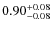 $\rm0.90_{-0.08}^{+0.08}$