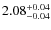 $\rm 2.08_{-0.04}^{+0.04}$