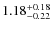 $\rm 1.18_{-0.22}^{+0.18}$