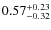 $\rm0.57_{-0.32}^{+0.23}$
