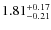 $\rm 1.81_{-0.21}^{+0.17}$