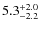 $\rm 5.3_{-2.2}^{+2.0}$