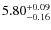 $\rm 5.80_{-0.16}^{+0.09}$