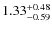 $\rm 1.33_{-0.59}^{+0.48}$