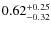 $\rm0.62_{-0.32}^{+0.25}$