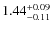 $\rm 1.44_{-0.11}^{+0.09}$