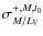 $\sigma_{M/L_V}^{+,M,t_0}$