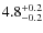 $\rm 4.8_{-0.2}^{+0.2}$