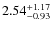 $\rm 2.54_{-0.93}^{+1.17}$