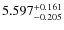 $\rm 5.597_{-0.205}^{+0.161}$
