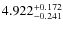 $\rm 4.922_{-0.241}^{+0.172}$