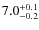 $\rm 7.0_{-0.2}^{+0.1}$