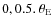 $0, 0.5.~\theta_{\rm{E}}$