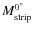 $M_{\rm strip}^{0^\circ}$