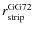 $r_{\rm strip}^{\rm GG72}$
