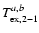 $T_{\rm ex, 2-1}^{a,b}$