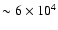 $\sim 6 \times 10^4$