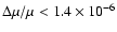 $\Delta\mu / \mu < 1.4 \times 10 ^{-6}$