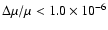$\Delta\mu/\mu< 1.0\times 10^{-6}$