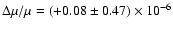 $\Delta\mu/\mu = (+0.08 \pm 0.47) \times 10^{-6}$