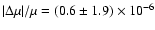 $\vert\Delta \mu\vert/\mu = (0.6\pm1.9) \times 10^{-6}$