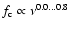 $f_{\rm c} \propto \nu^{0.0...0.8}$