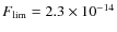 $F_{\rm lim} = 2.3 \times 10^{-14}$