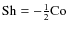 ${\rm Sh}=-{\textstyle {1\over 2}}{\rm Co}$