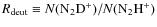 $R_{\rm deut} \equiv N({\rm N_2D^+})/N({\rm N_2H^+})$