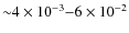 ${\sim} 4\times10^{-3} {-} 6\times10^{-2}$