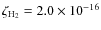 $\zeta_{\rm H_2} = 2.0\times10^{-16}$