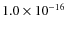 $1.0\times10^{-16}$