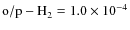 ${\rm o/p-H}_2 = 1.0\times10^{-4}$