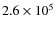 $2.6\times10^5$