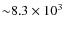 ${\sim}8.3\times10^3$