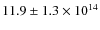 $11.9\pm1.3\times10^{14}$
