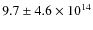 $9.7\pm4.6\times10^{14}$