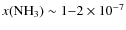 $x({\rm NH_3})\sim1{-}2\times10^{-7}$