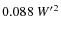 $0.088 ~{W^\prime}^2$