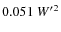 $0.051 ~{W^\prime}^2$