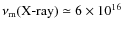 \(\nu_{\rm m}(\textrm{X-ray})\simeq6\times 10^{16}\)