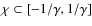 $\chi\subset[-1/\gamma, 1/\gamma]$