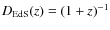 $D_{\rm EdS}(z)=(1+z)^{-1}$